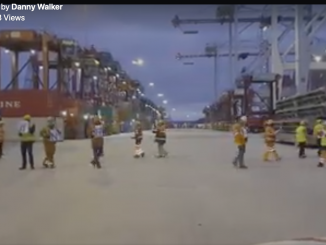 Southampton dockers salute the NHS