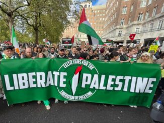 Celtic fans support Palestine