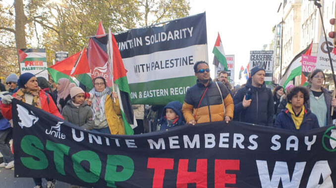 Unite Stop the War banner