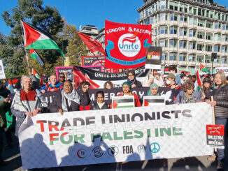 Trade union bloc on Palestine march