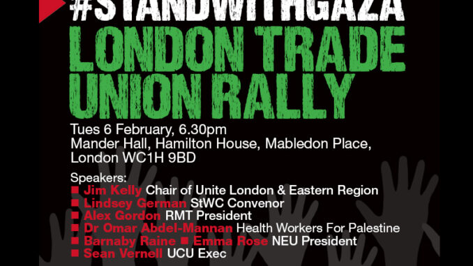 Stop the War trade union rally