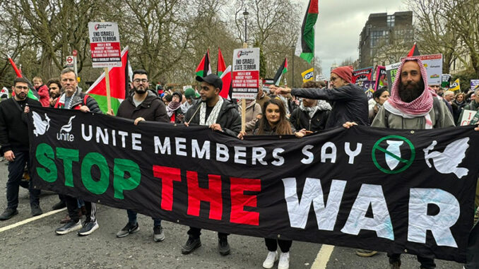 Unite members say Stop the War