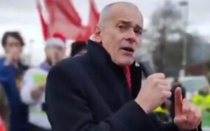 Simon Dubbins at the Vauxhall Luton protest